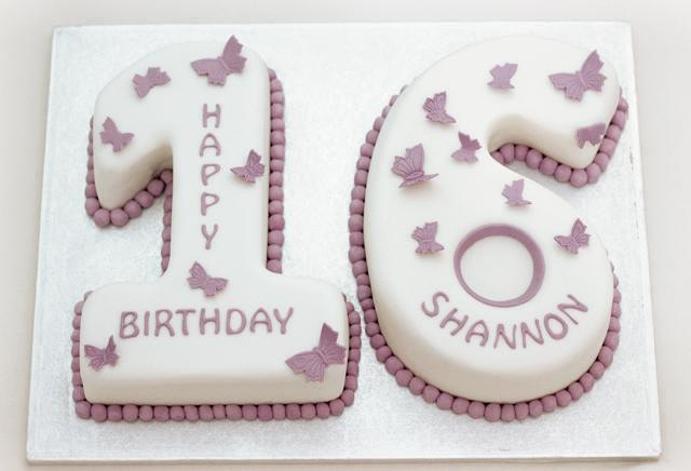 number 16 birthday cakes