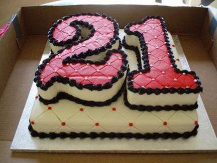 number 21 birthday cakes