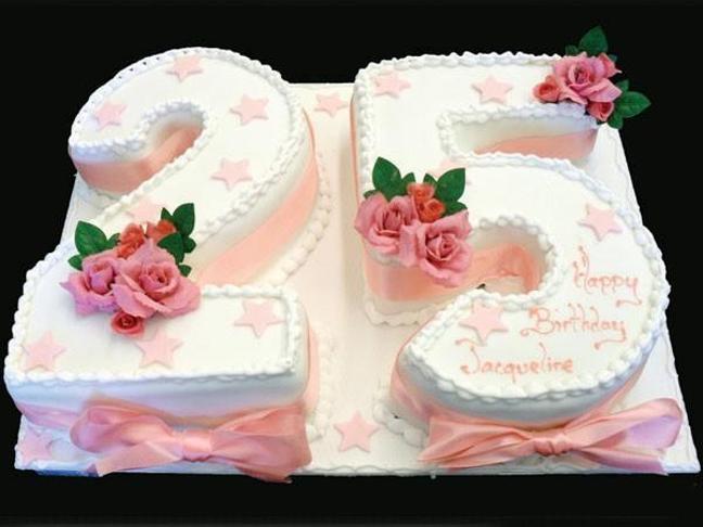 number 25 birthday cake