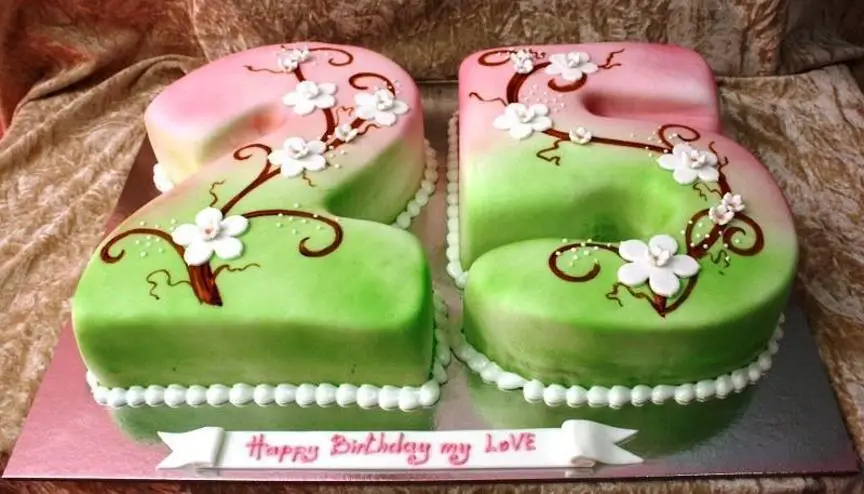 number 25 birthday cake