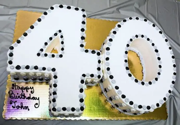 number 40 birthday cakes