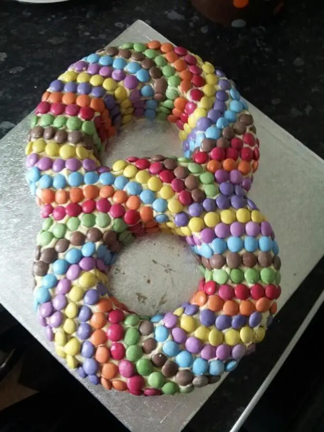 number eight birthday cake