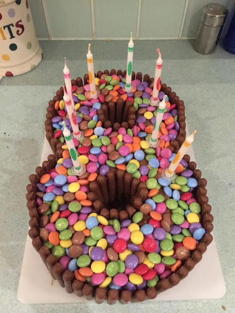 number eight birthday cake