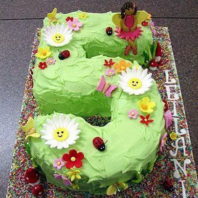 number five birthday cake