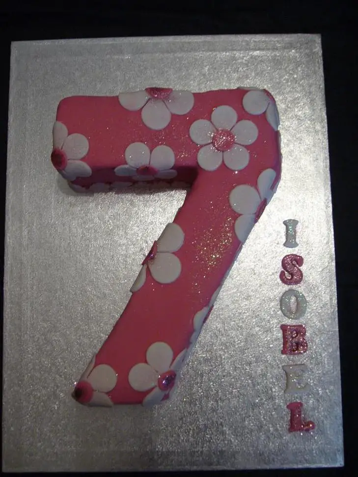 number seven birthday cake