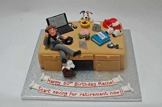 office birthday cake