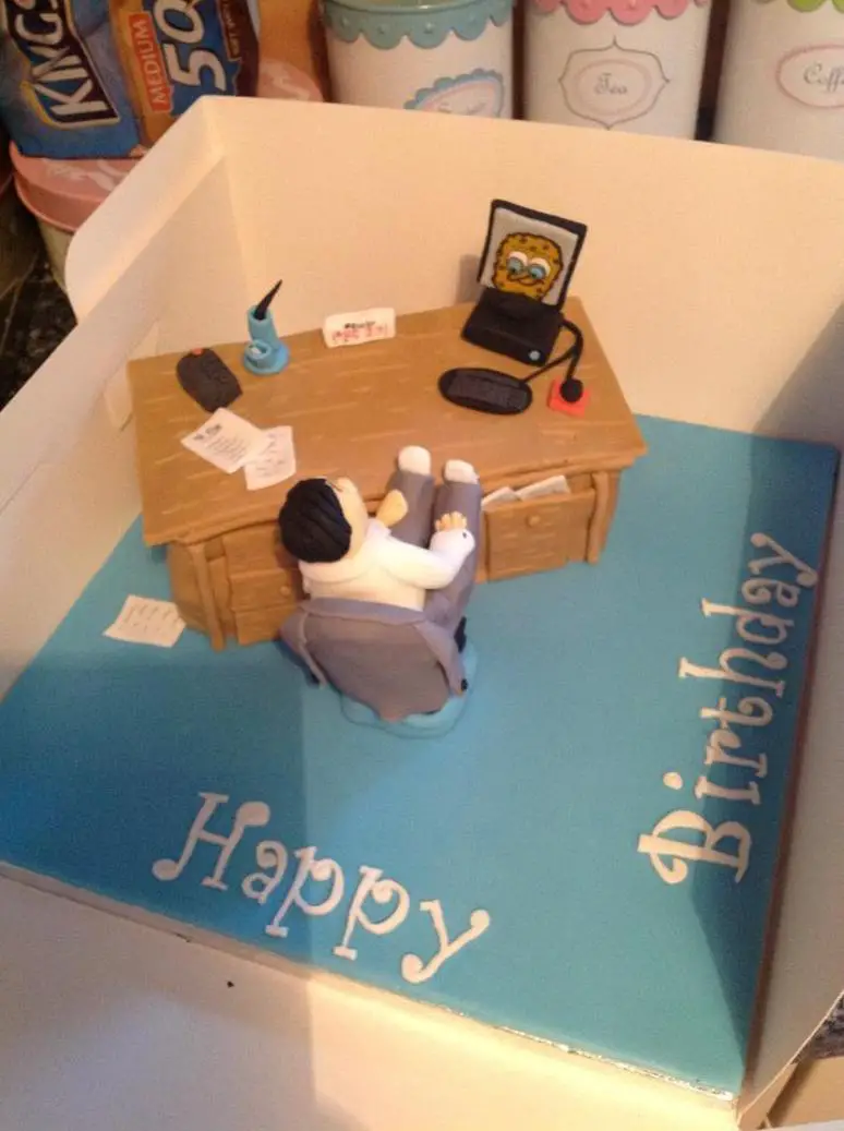 office birthday cake