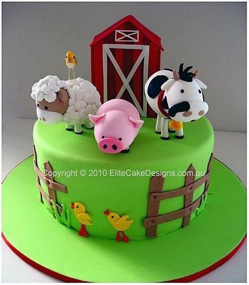 old macdonald farm birthday cake
