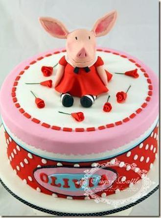 olivia the pig birthday cake