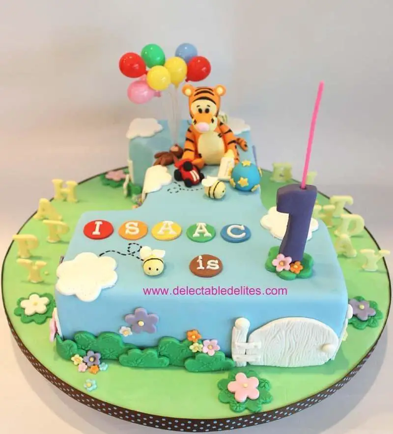 one shaped birthday cake