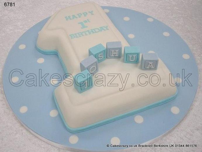 one shaped birthday cake