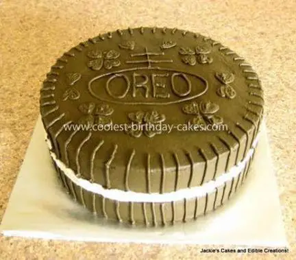 Oreo cookie birthday cake