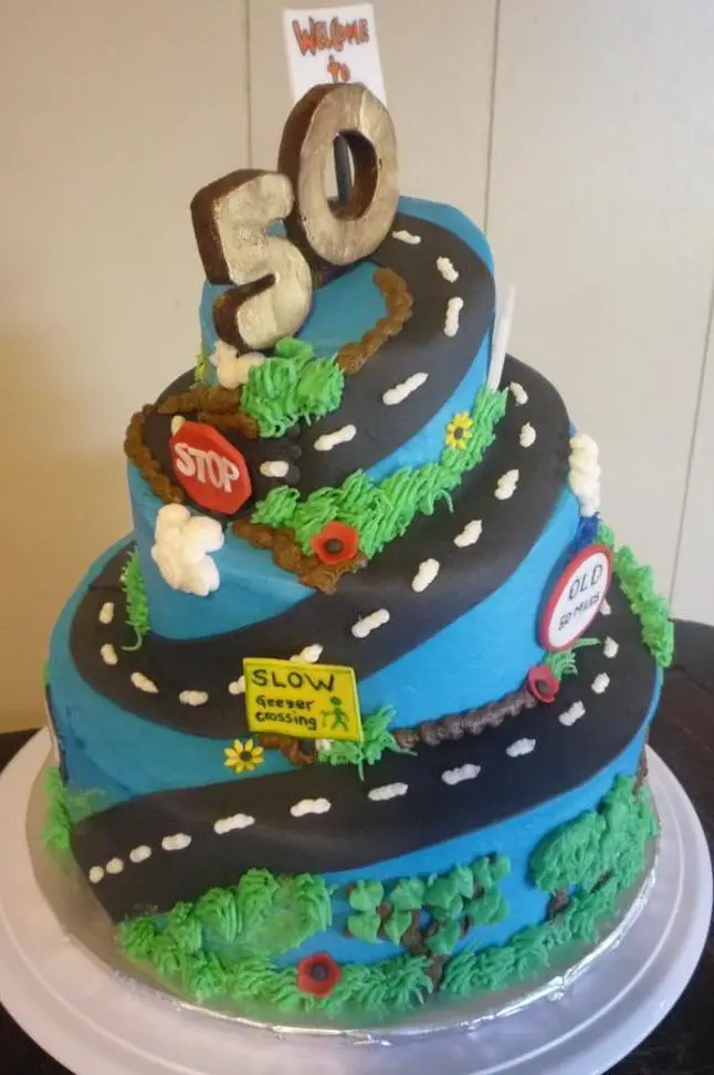 over the hill 50th birthday cakes