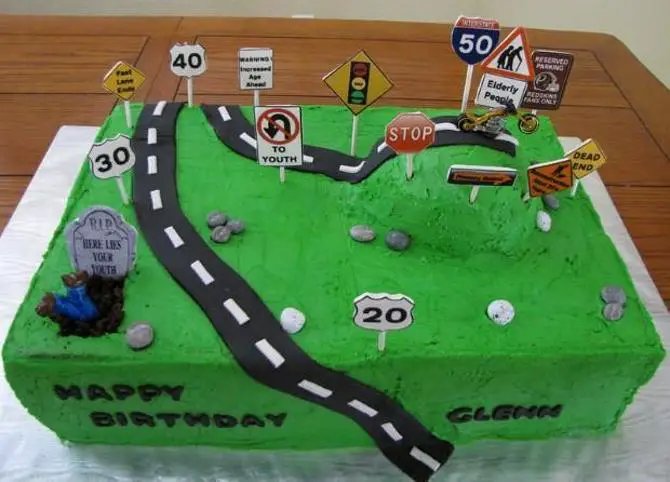 over the hill birthday cakes for men