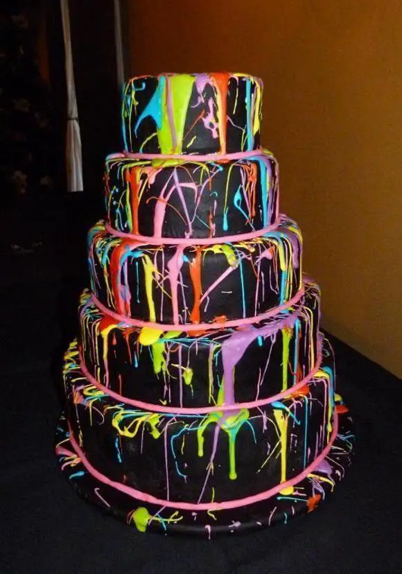 paint splatter birthday cake