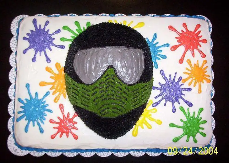 paintball birthday cake