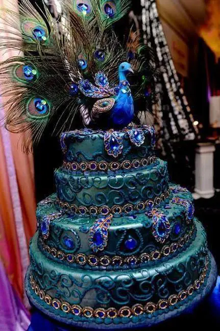 peacock birthday cake ideas