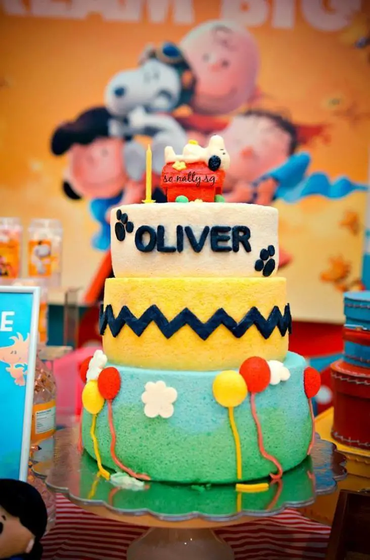 peanuts birthday cake