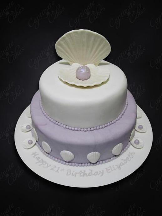 pearl birthday cake