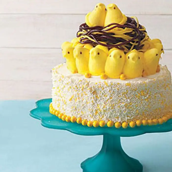 peeps birthday cake