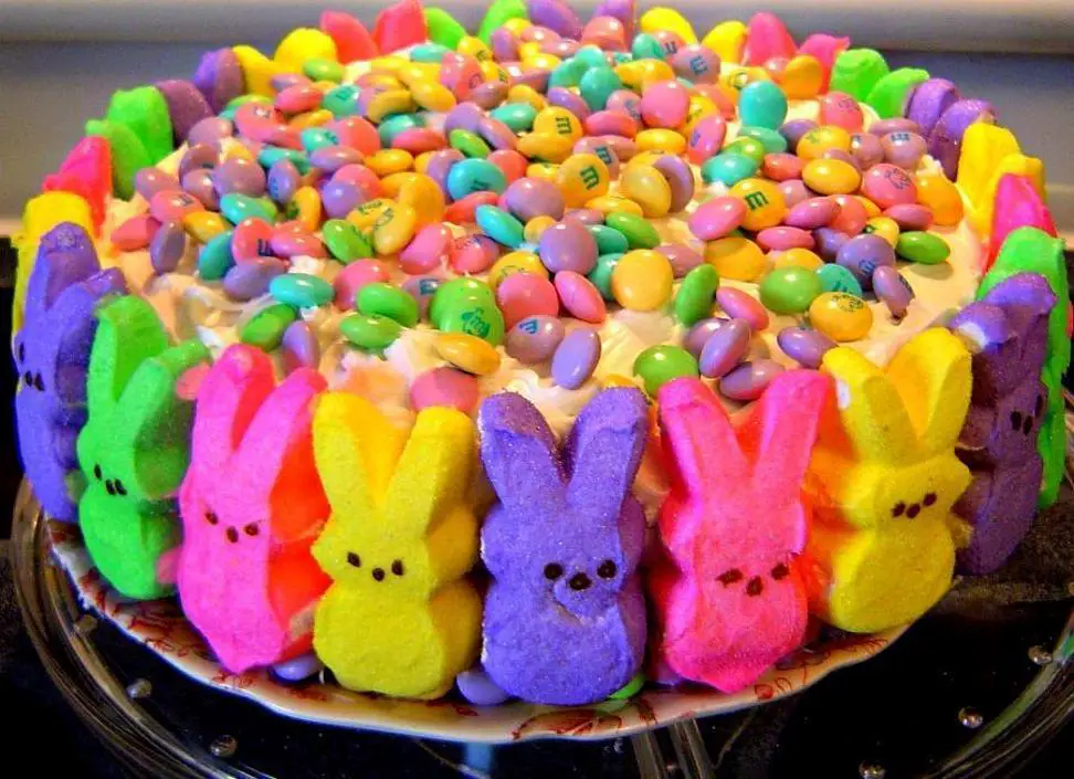 peeps birthday cake
