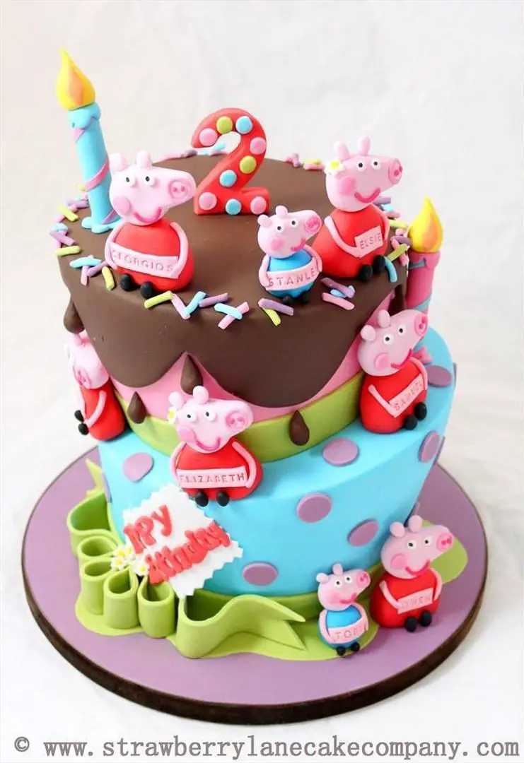 peppa pig chocolate birthday cake