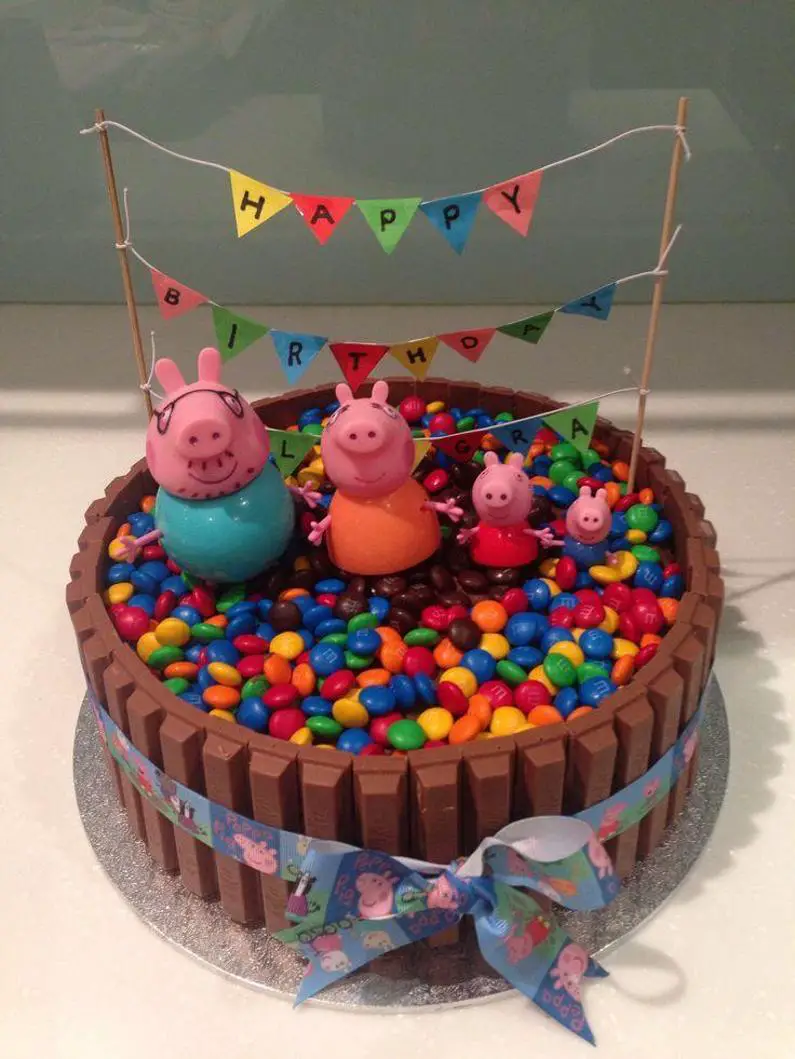peppa pig chocolate birthday cake