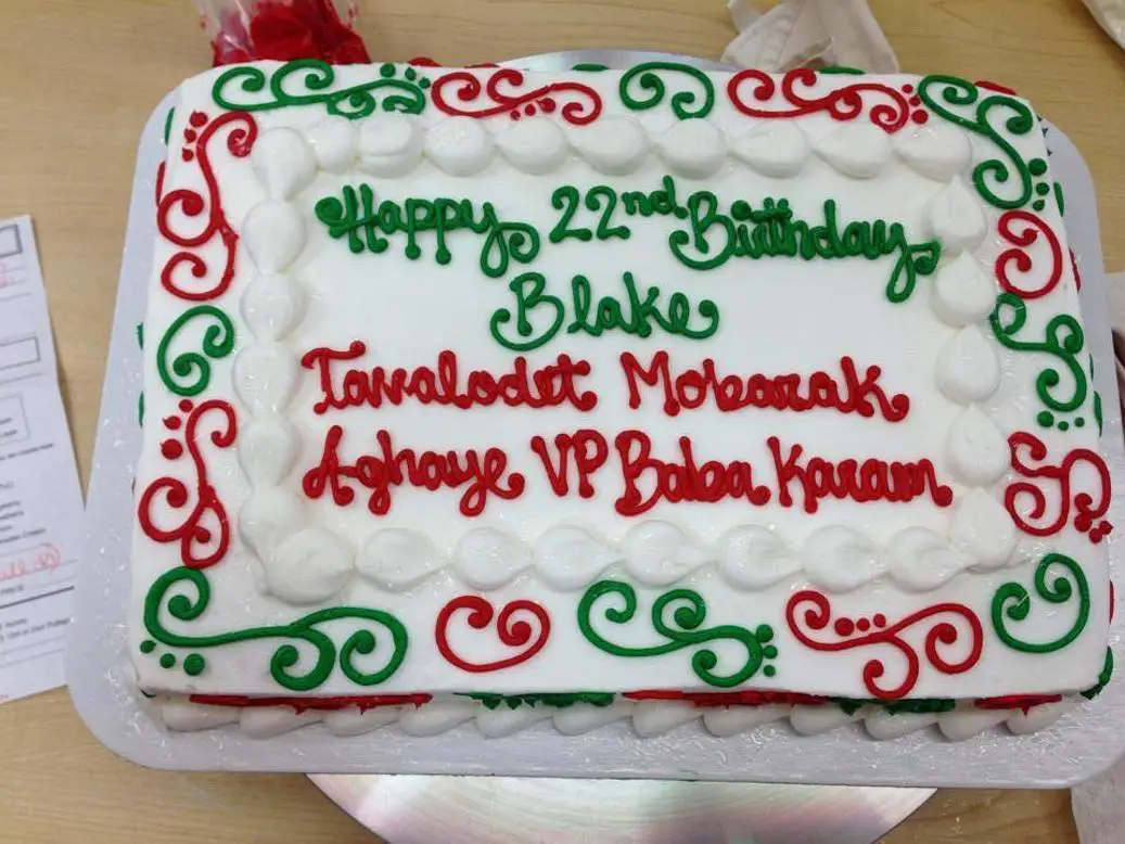 persian birthday cake