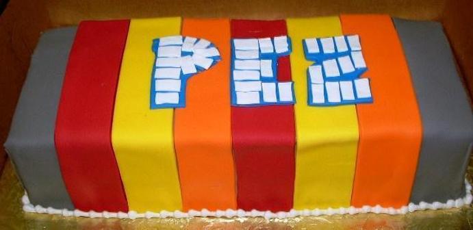 pez birthday cake