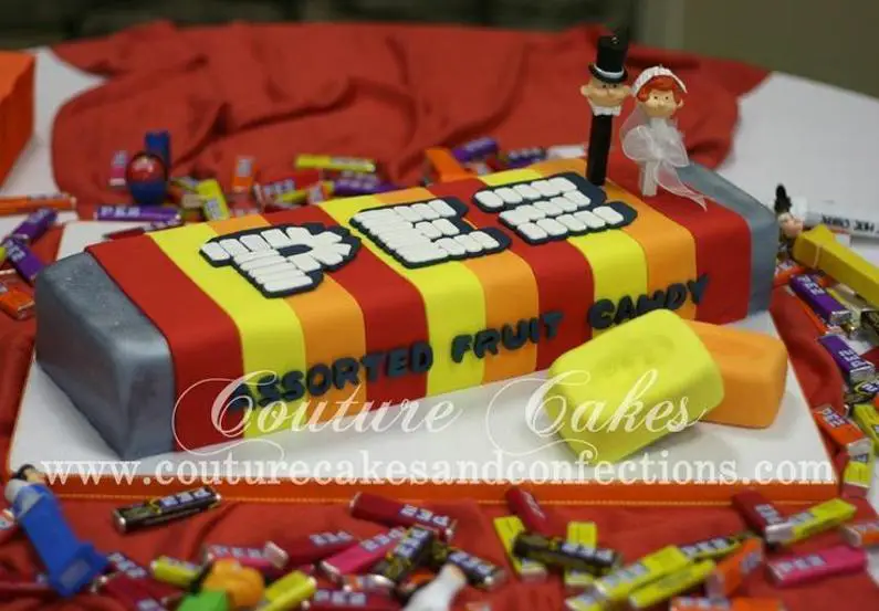 pez birthday cake