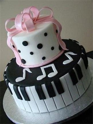 piano cakes birthday