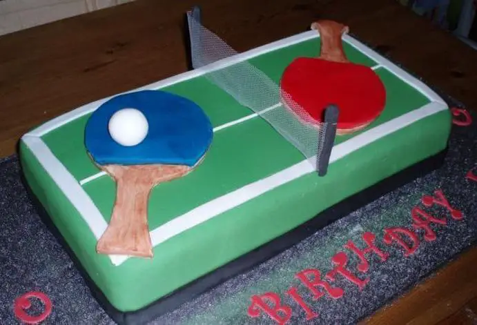 ping pong birthday cake