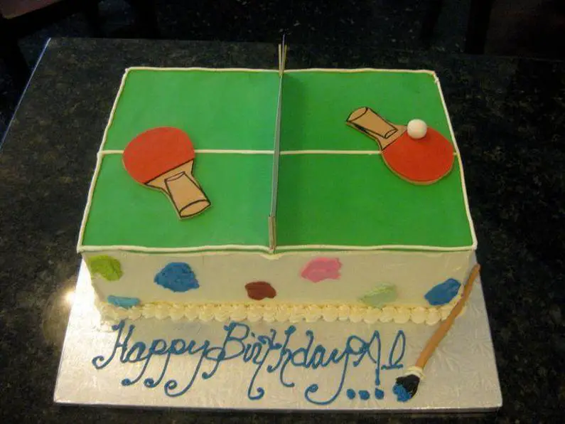 ping pong birthday cake