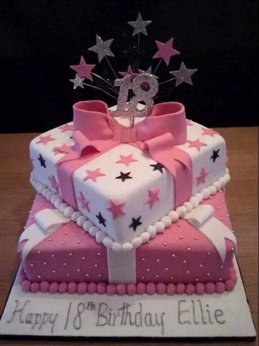 pink 18 birthday cake