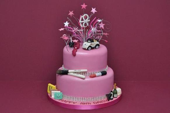 pink 18 birthday cake