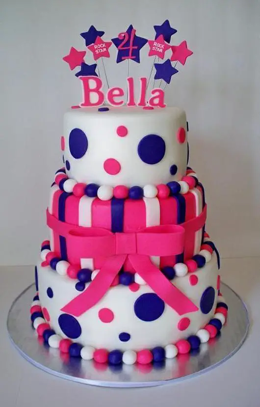 pink and purple birthday cake ideas