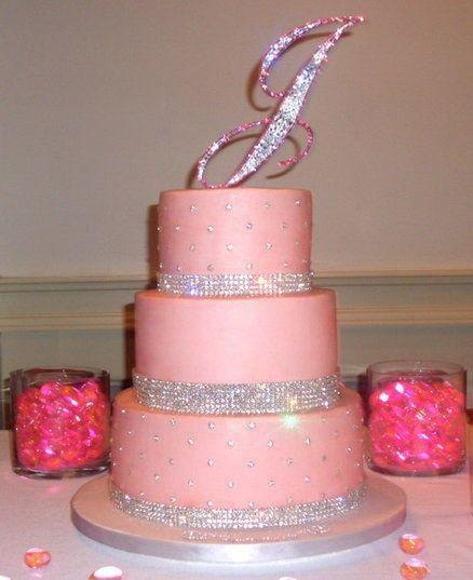 pink and silver birthday cakes