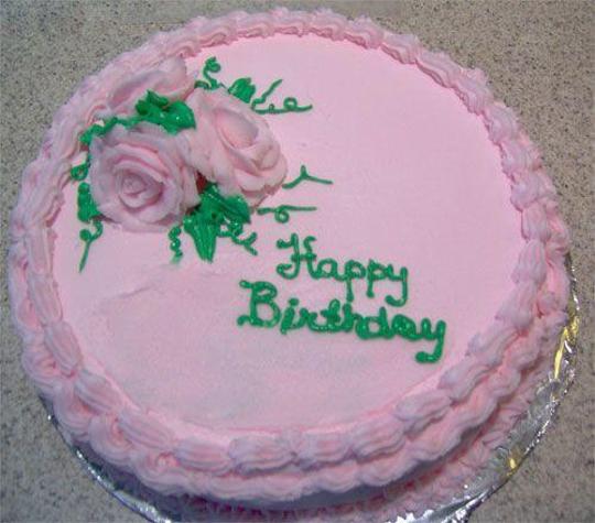 pink colour birthday cakes