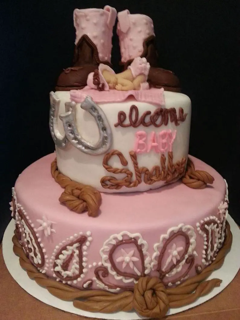 pink cowgirl birthday cake