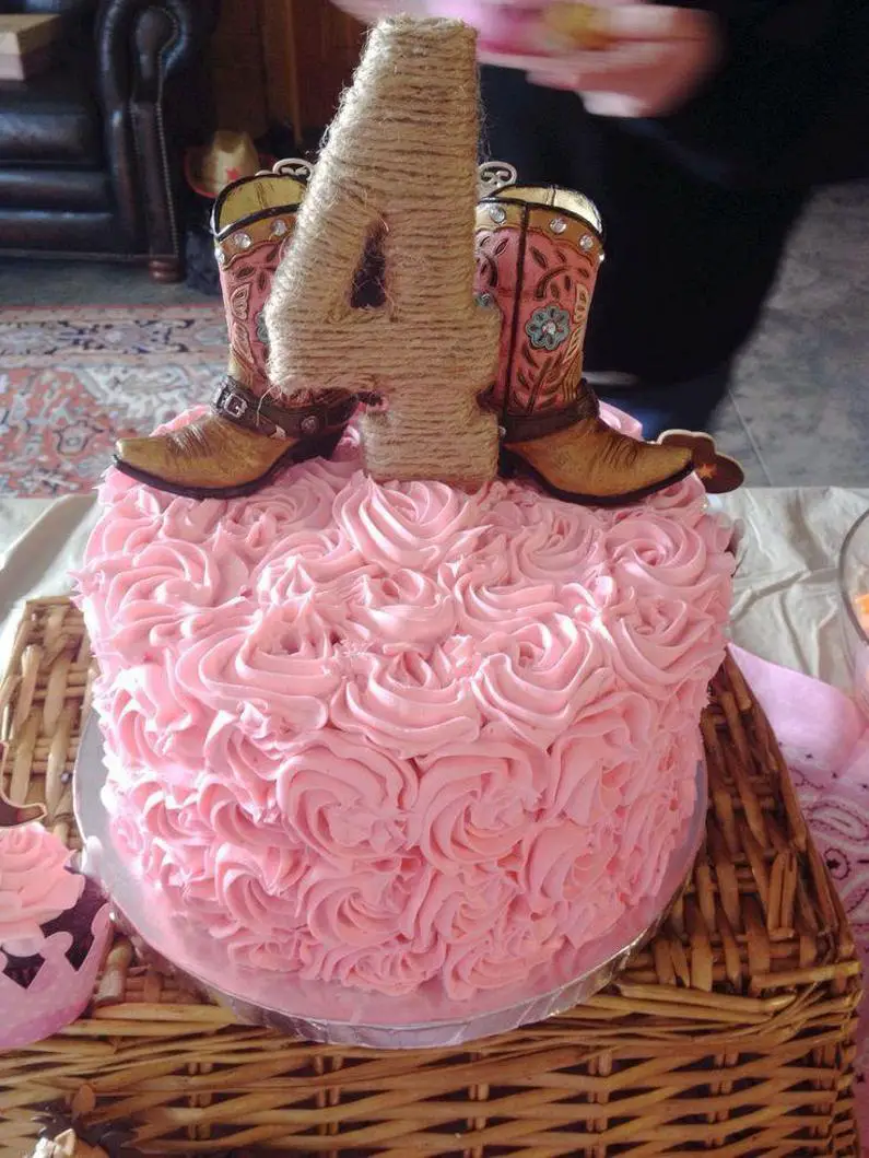pink cowgirl birthday cake