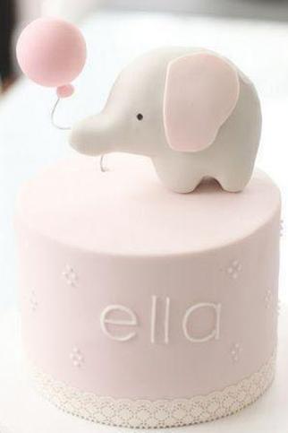 pink elephant birthday cake