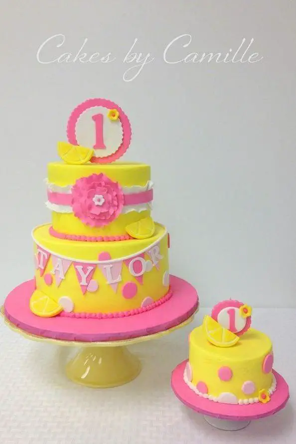 pink lemonade birthday cake