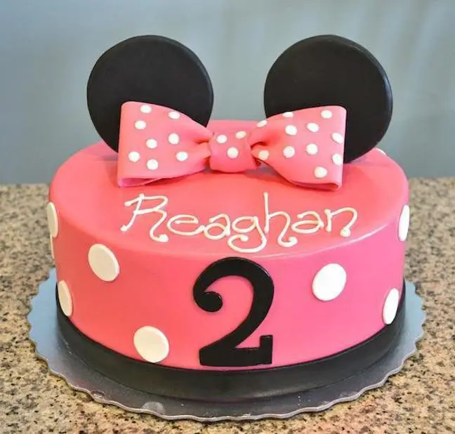 Pink Minnie Mouse Birthday Cake