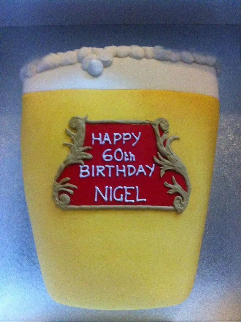 pint of beer birthday cake