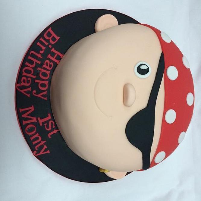 pirate face birthday cake