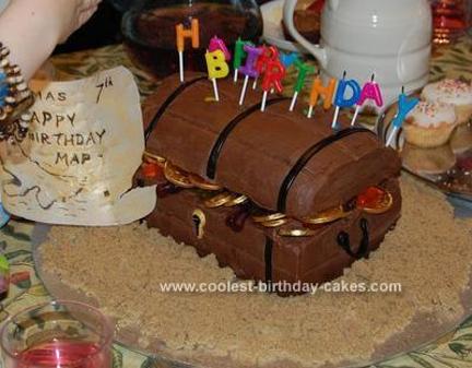 pirate treasure chest birthday cake
