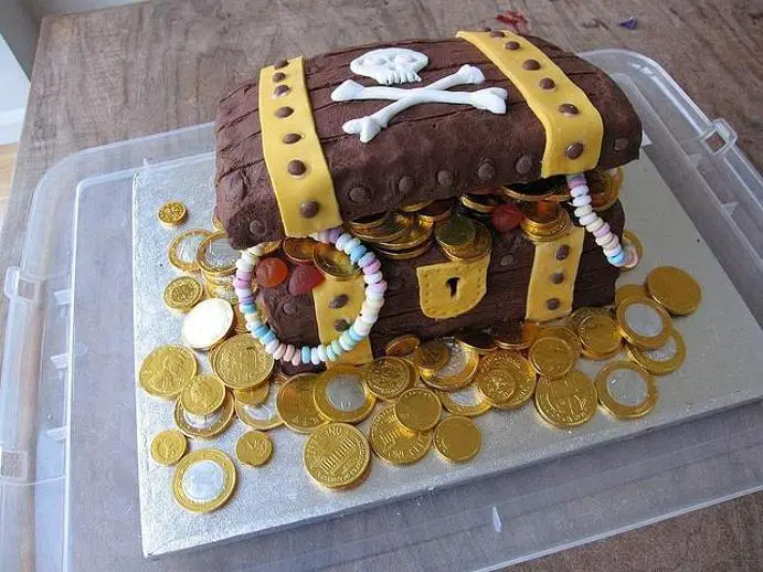 pirate treasure chest birthday cake