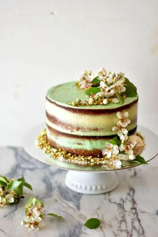 pistachio birthday cake