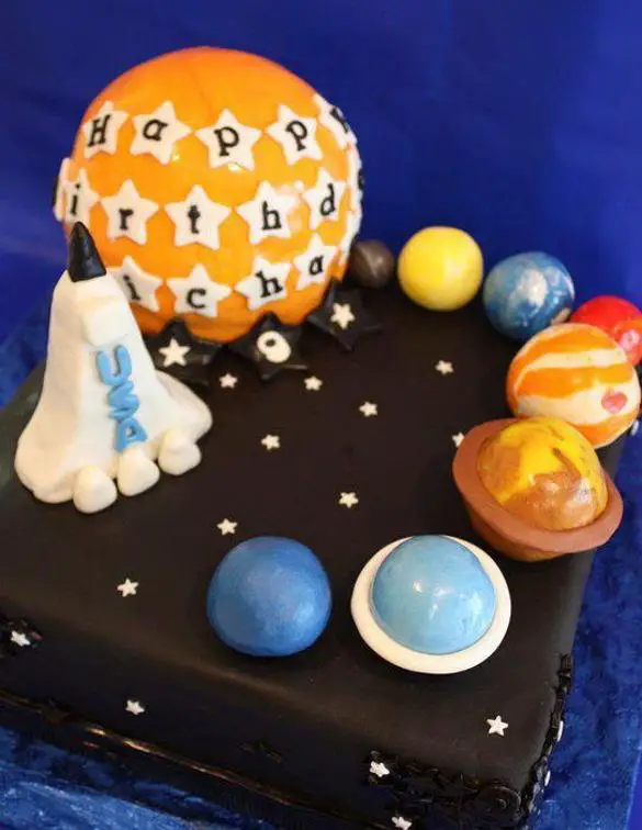 planet birthday cake