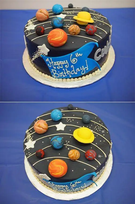 planet birthday cake